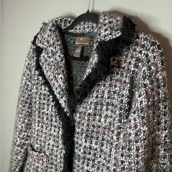 Fenn Wright Manson Tweed Jacket S | Fringe Trim Wool Blend Blazer - Picture 3 of 7